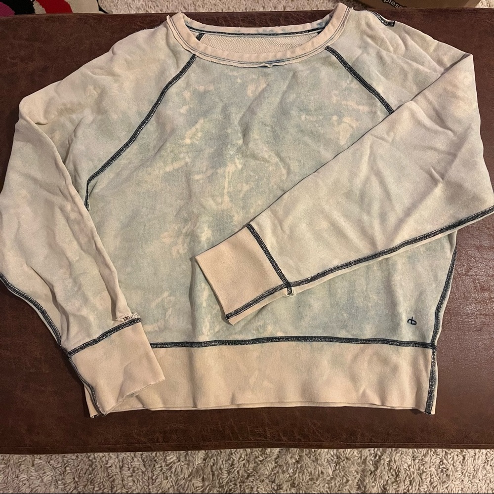 Rag & Bone acid wash shrunken sweatshirt size S